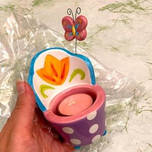Floral tea light holder - WITH box